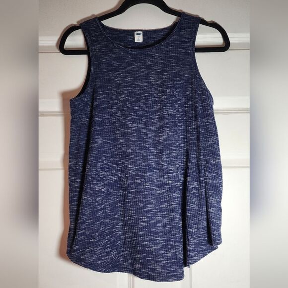 Old Navy Luxe Blue Ribbed Tank S - Picture 1 of 4